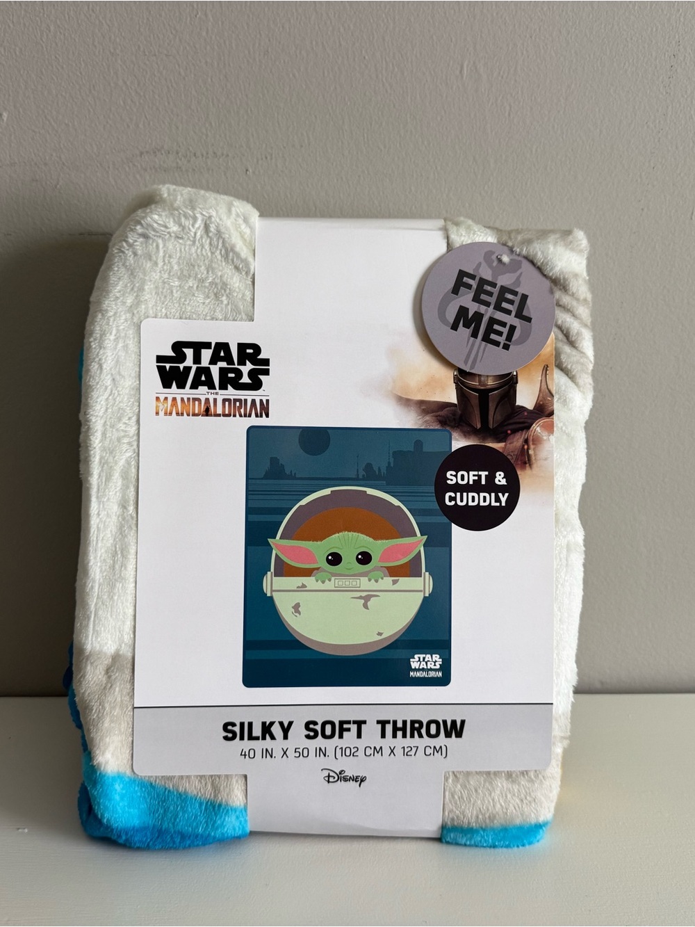 Star Wars The Mandalorian Grogu Baby Yoda Silky Soft Throw Blanket 40x50 New
